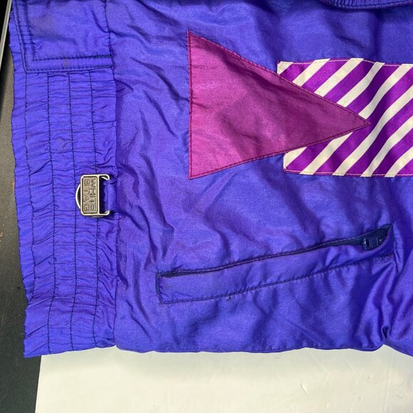Vintage 80’s White Stag Ski Jacket Purple Neon Geometric Print Womens Size Small - Picture 4 of 11